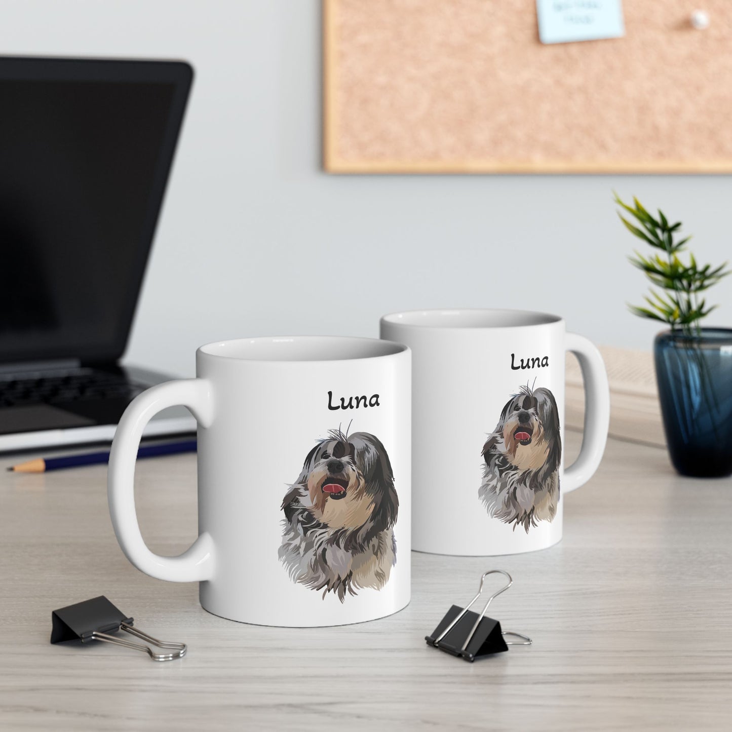 Personalized Dog Mug | Dog Dad Coffee Mug | Mug with dogs face