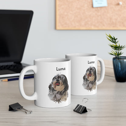Personalized Dog Mug | Dog Dad Coffee Mug | Mug with dogs face