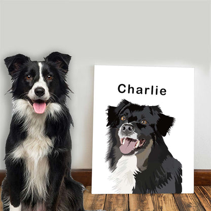 Personalized Pet Portrait Canvas |Custom Dog Wall Art, Dog Lover Gift, Home Decor, Unique Pet Art