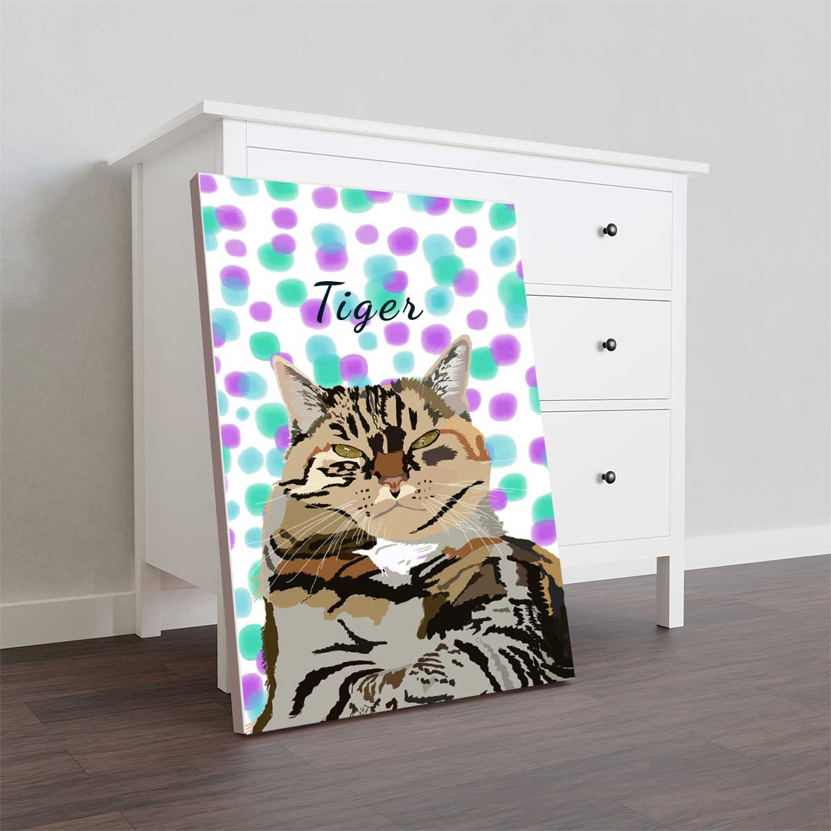 Personalized Pet Portrait Canvas |Custom Dog Wall Art, Dog Lover Gift, Home Decor, Unique Pet Art
