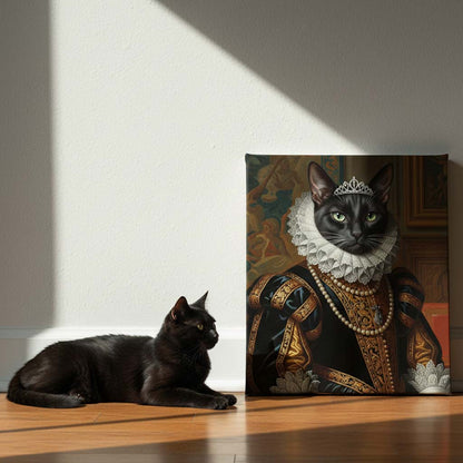 Royal Pet Portrait Custom Pet Portrait Canvas | Renaissance Style