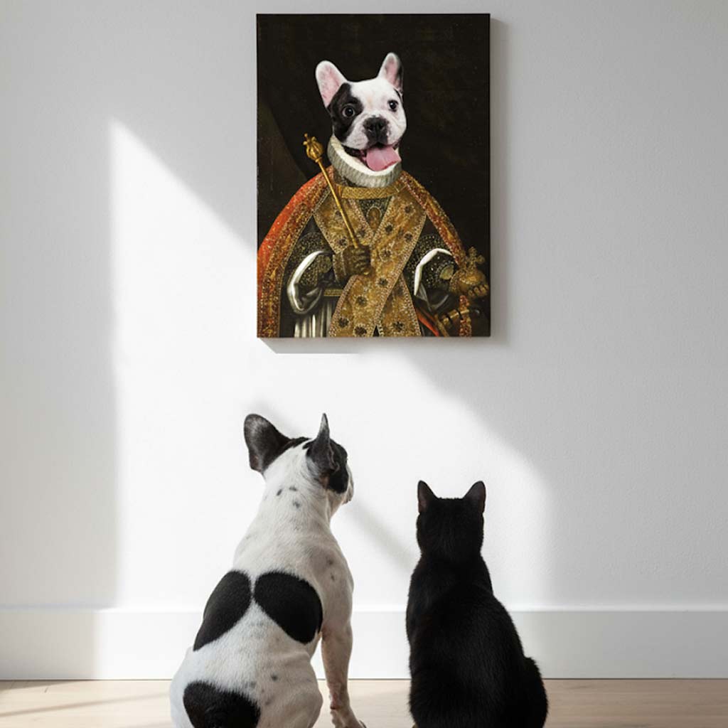Royal Pet Portrait Custom Pet Portrait Canvas | Renaissance Style