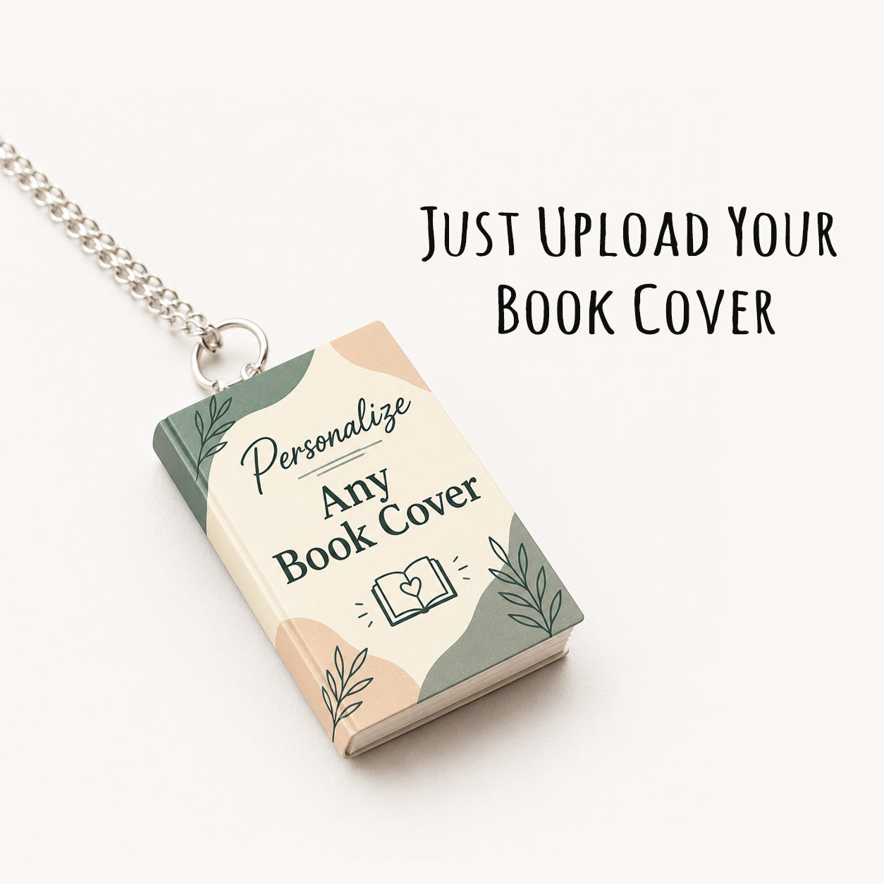 Custom Book Cover Necklace | Personalized Miniature Book Necklace