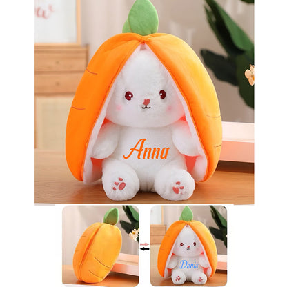 Custom bunny plush| Strawberry & Carrot bunny plush | Stuffed bunny with long ears