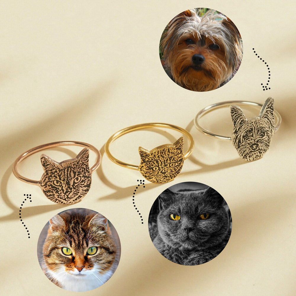 Custom Cat Ring | Condolence for cat loss