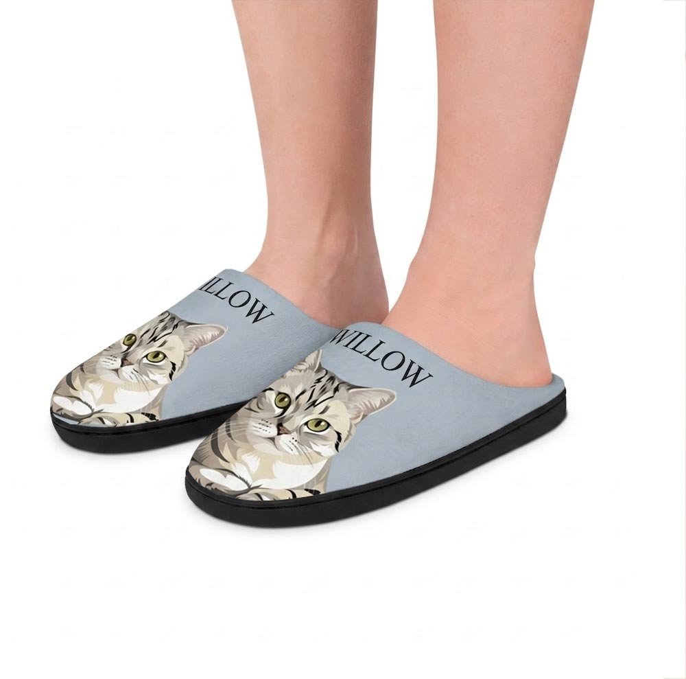 Custom Cat Face Slippers | Personalized Cat Photo Slippers