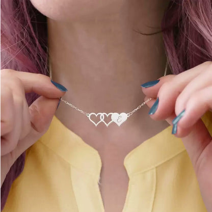 Custom matching best friend heart necklaces for 3  | Set of 3 necklaces