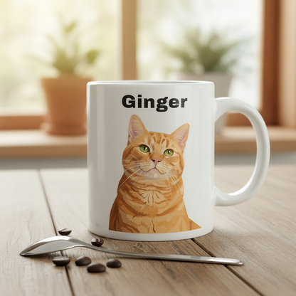 Personalized Cat Lover Ceramic Mug | Personalized Cat Mom Mug | Custom Pet Photo Cup