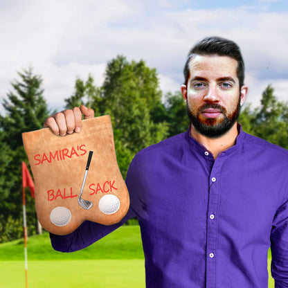 Personalized golf ball sack | Golf humor gifts