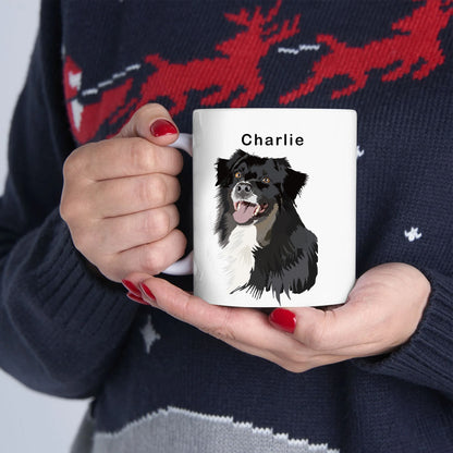 Personalized Dog Mug | Dog Dad Coffee Mug | Mug with dogs face