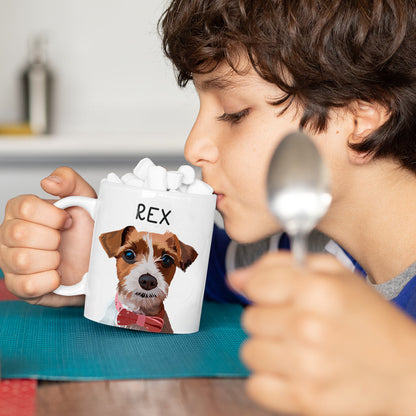 Personalized Dog Mug | Dog Dad Coffee Mug | Mug with dogs face