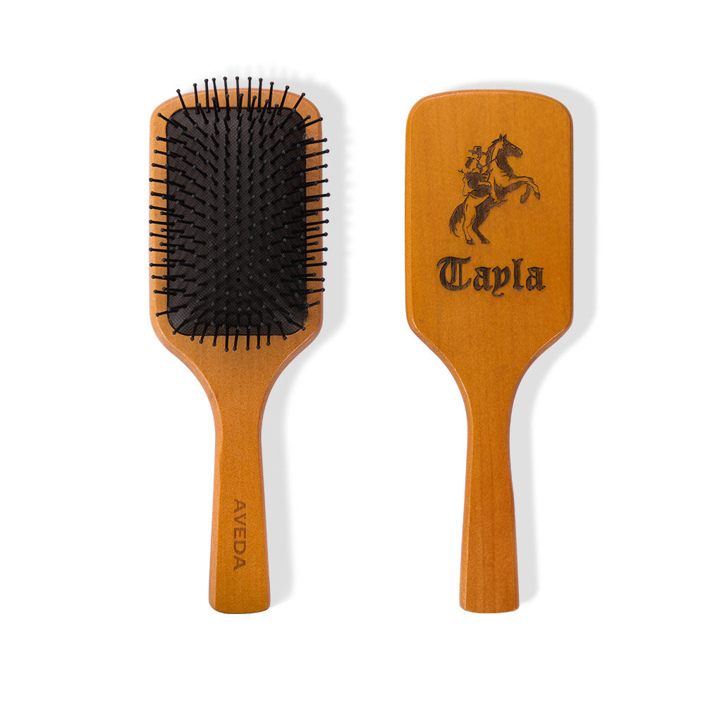 Custom Laser Engraved Horsehair Comb Gift for Horse Lover