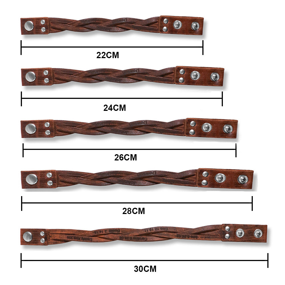 Personalized Name  Weave Leather Bracelet