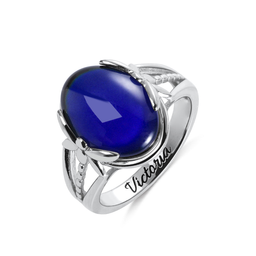 Personalized Mood Ring Silver