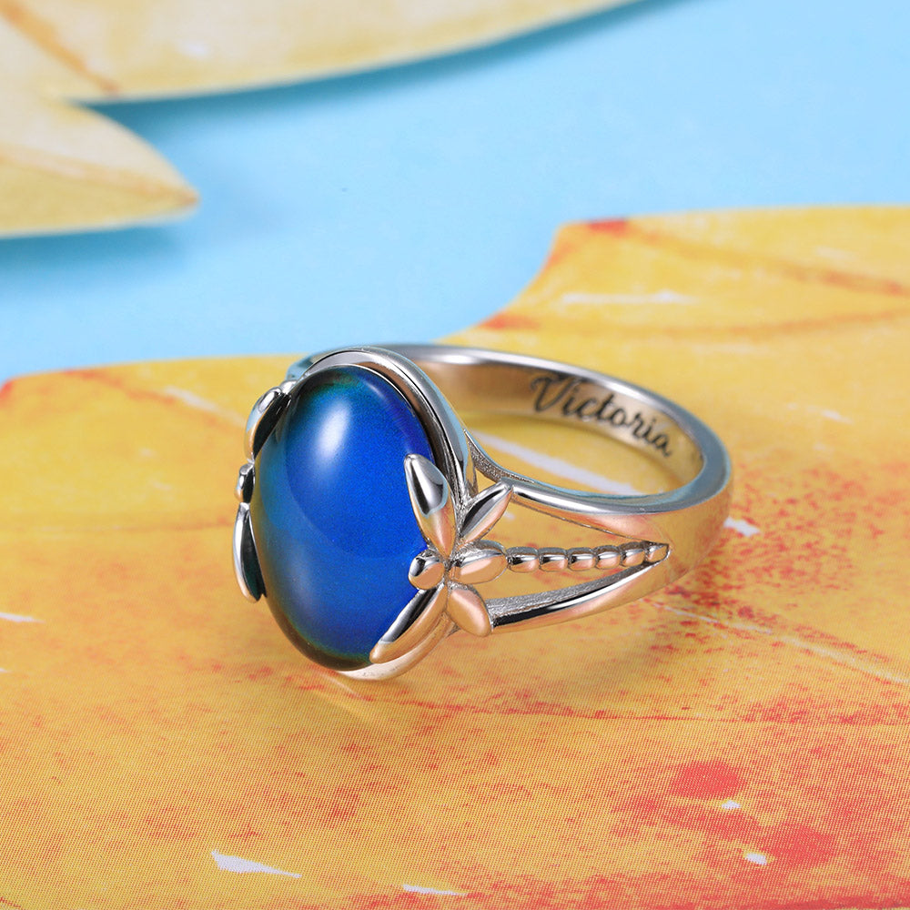 Personalized Mood Ring Silver