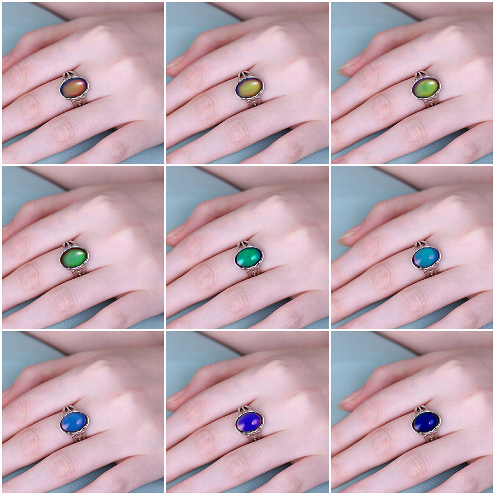 Personalized Mood Ring Silver