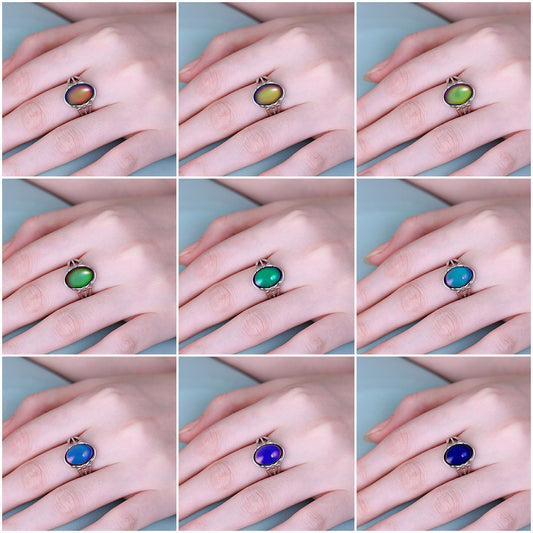 Personalized Mood Ring Silver