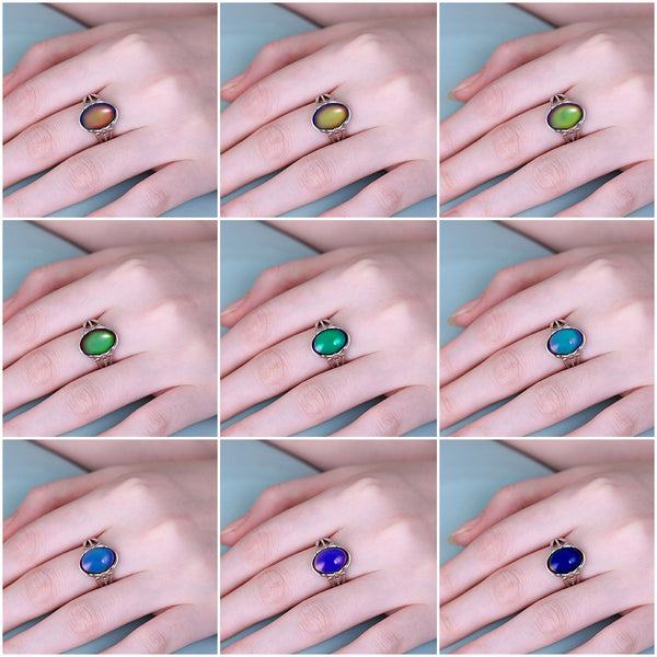Personalized Mood Ring Silver