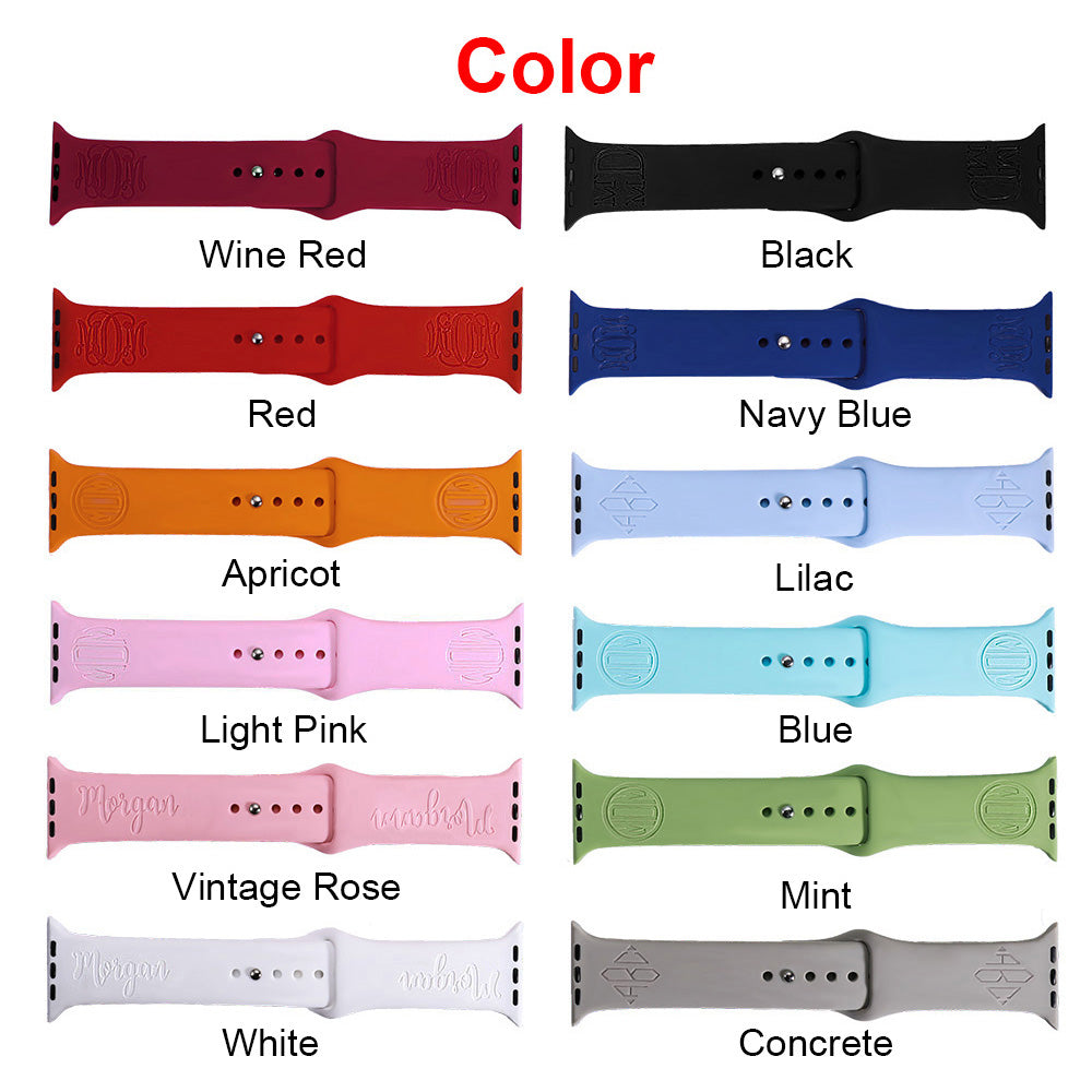 Personalized Silicone Watch Band for Apple Watch