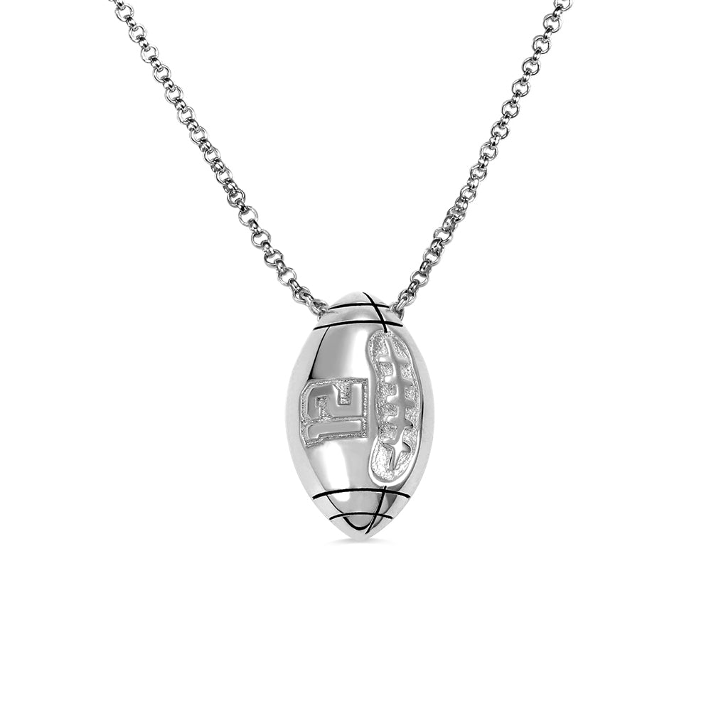 Custom Engraved Football Charm  Necklace
