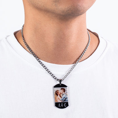Custom Dog Tag Necklace with multiple photos
