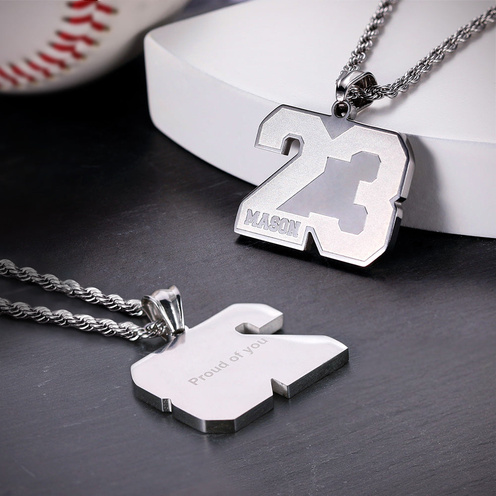 Personalized Sports Number Necklace