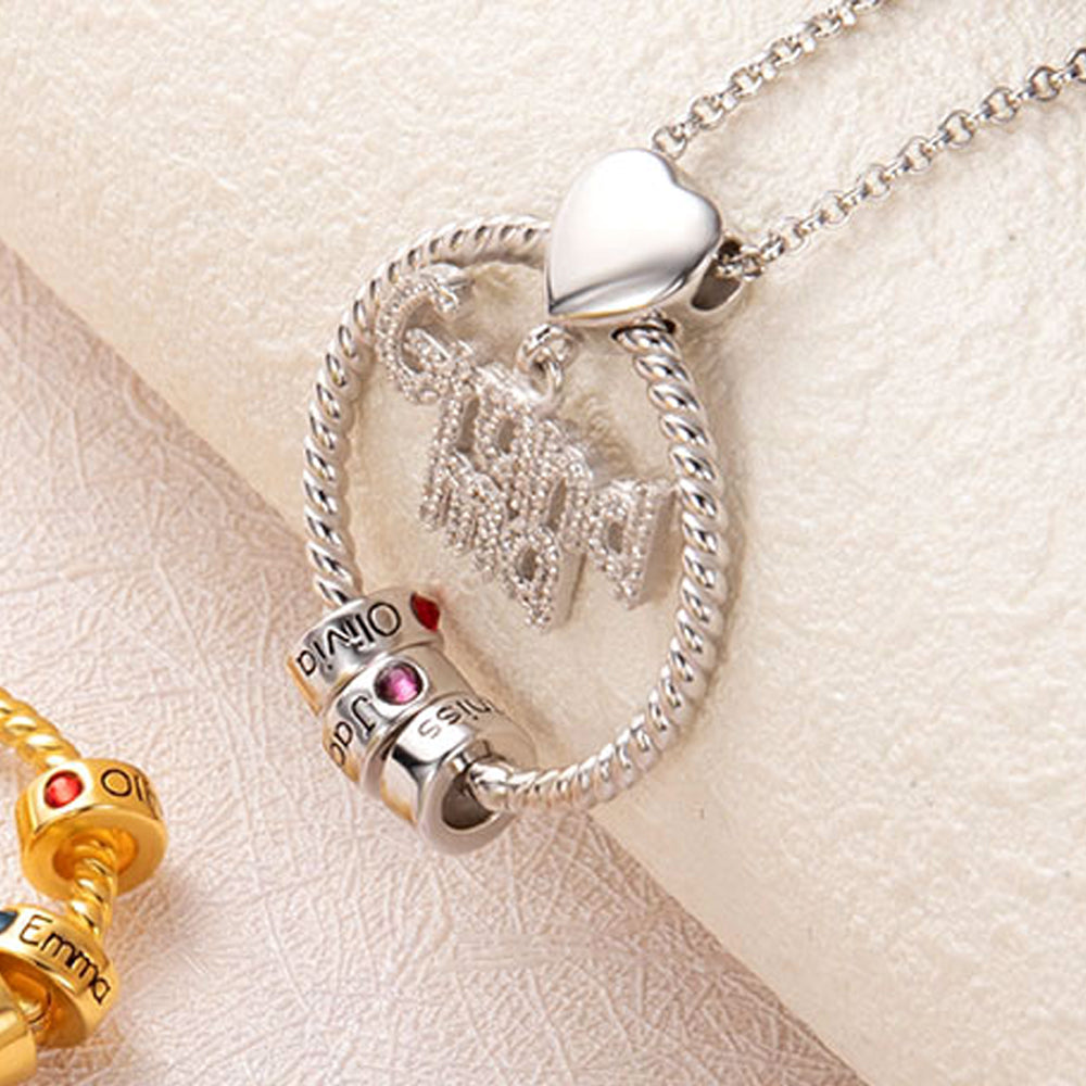Personalized Grandma Grandma necklace with kids name and birthstone