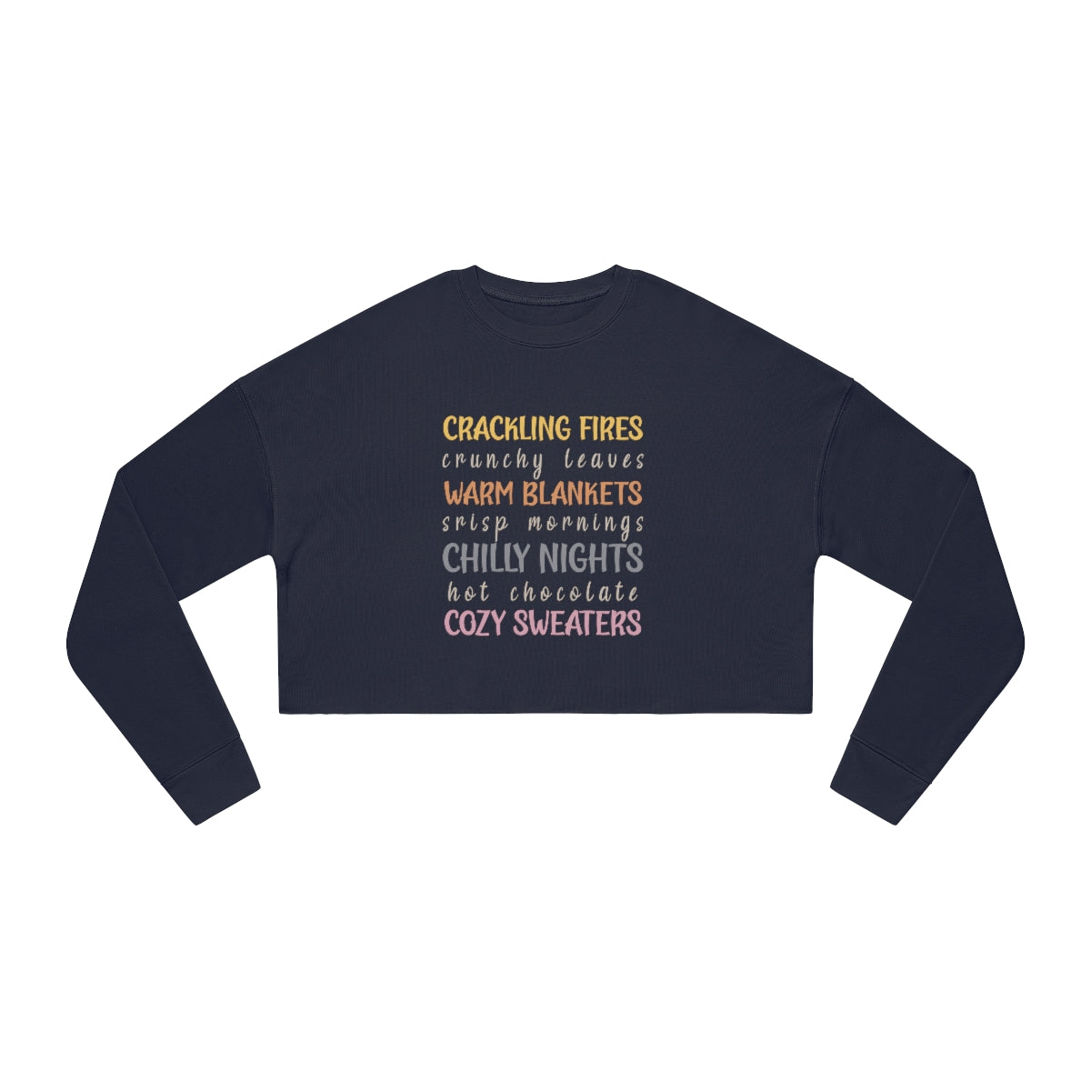Cracking fires Chilly Night Design Women's Cropped Sweatshirt