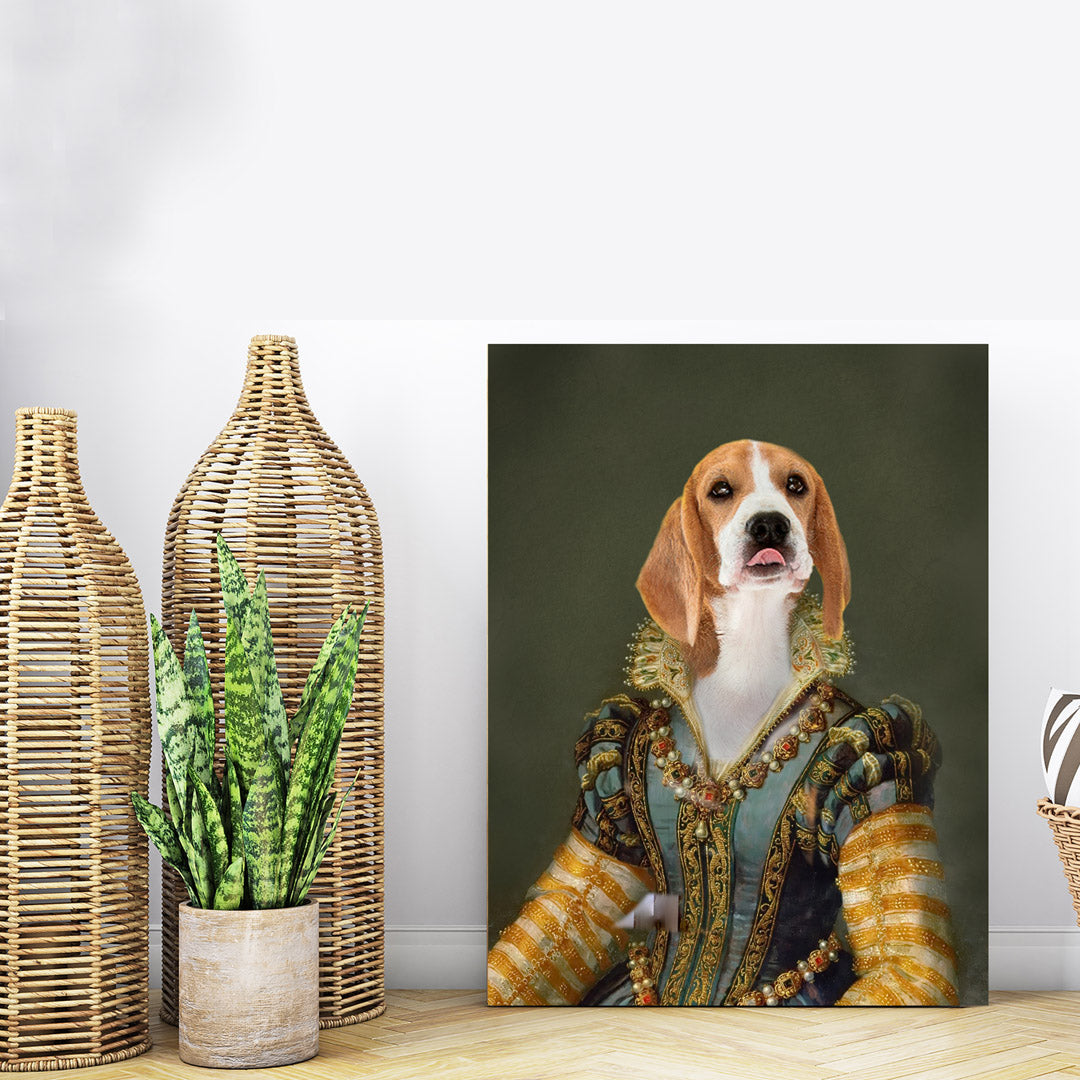 Royal Pet Portrait Custom Pet Portrait Canvas | Renaissance Style