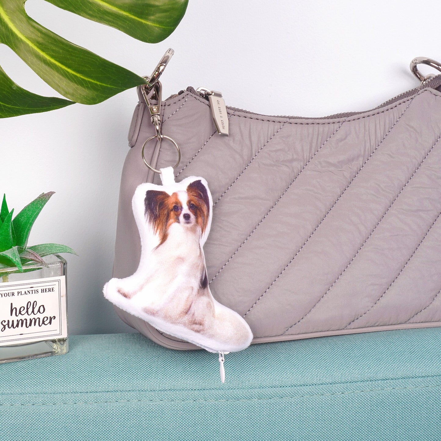 Customized Pet Photo Charm plush key chain | Handbag plush charm | Schoolbag plush charm