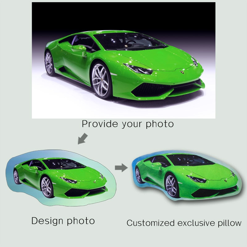 Custom Any Photo Car type | Motorcycle | Jeep into Shaped Pillow