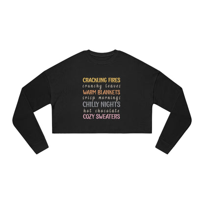 Cracking fires Chilly Night Design Women's Cropped Sweatshirt