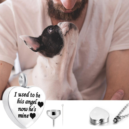 Custom Heart Shape Stainless Steel Cremation Ash Necklace